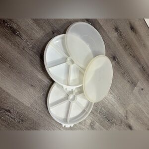 Set of 2 vintage Tupperware party Susan